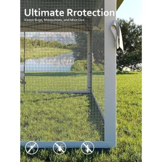 Garvee 13 X 13FT Pop Up Gazebo, Patio Folding Canopy with Mosquito Netting - Backyard Tent for Party, Outdoor Dining, Patio, Backyard image {2}