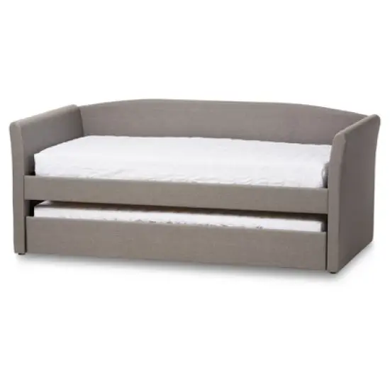 Twin Camino Modern and Contemporary Faux Leather Upholstered Daybed with Guest Trundle Bed - Baxton Studio image {6}