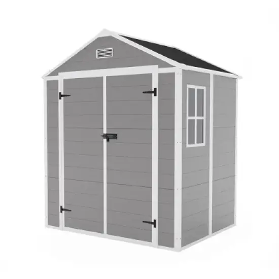 8x8FT Outdoor Storage Shed with Waterproof UV-Resistant PP Panels, HD Windows, Heavy-Duty Structure - Coolbibila image {4}