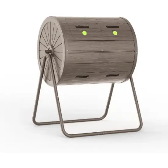Dual Chamber Tumbling Composter 43 Gallon Large Outdoor Tumbling Composter Efficient Batch Composting Easy Turn Design image {5}