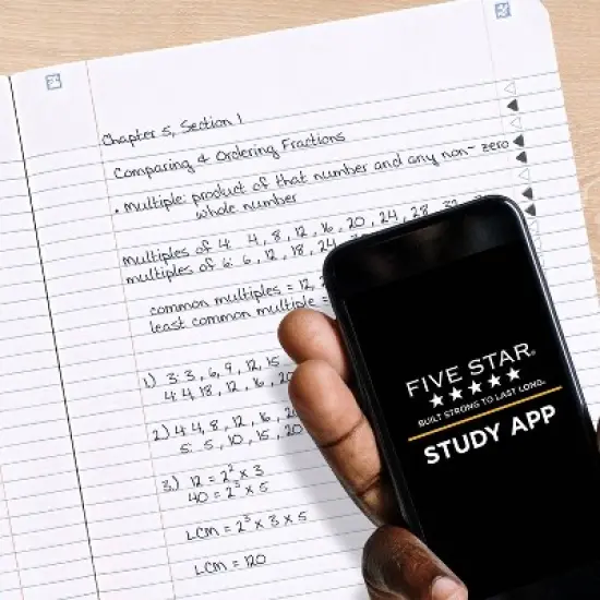 Five Star Active 1 Subject 80ct College Ruled Notebook Blue: Spiral School Supplies, Flexible Cover, 8.5x11 Inches image {1}