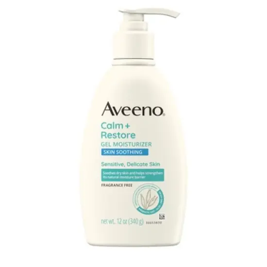 Aveeno Calm + Restore Gel Body Moisturizer Sensitive and Delicate Skin - Fragrance Free - 12oz image {9}