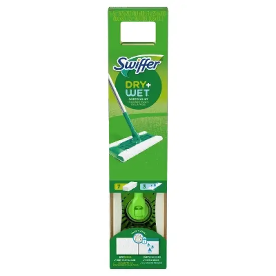 Swiffer Sweeper 2-in-1 Dry + Wet Floor Mopping and Sweeping Kit 1 Sweeper, 7 Dry Cloths, 3 Wet Cloths image {10}