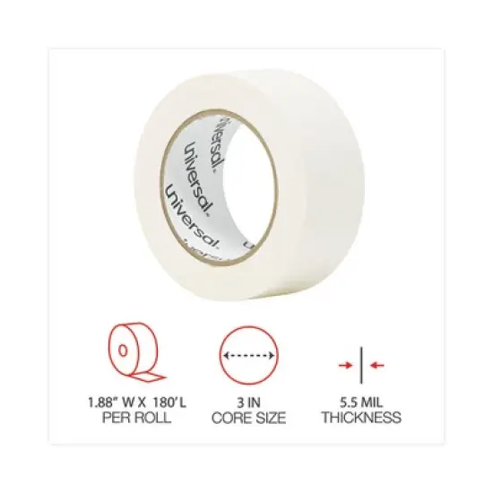 Universal General-Purpose Masking Tape, 3" Core, 48 mm x 54.8 m, Beige, 24/Carton image {3}