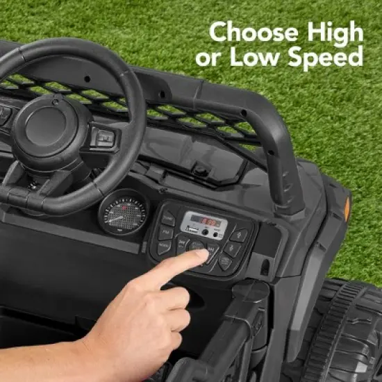 Best Choice Products Kids 12V Electric Ride-On UTV and Trailer w/ Parent Remote Control, LED Lights image {6}