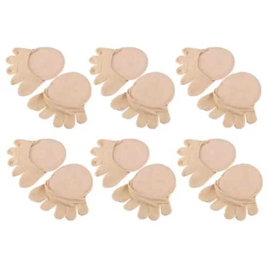 Unique Bargains Women's Cotton Breathable Split Toe Compression Socks Non-Slip 6 Pairs image {7}