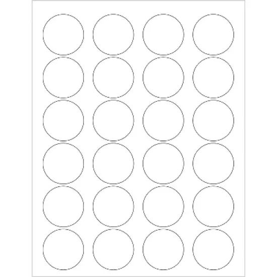 Box Partners Laser Labels 1.625" Circle White 2400/Case LL144 image {1}