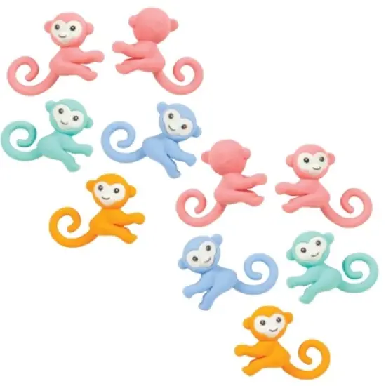 Swingy Monkey Pencil Topper Erasers (12 Pack) - Fun Functional (Approx. 1.5") image {4}