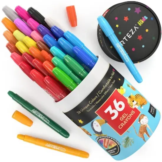 Arteza Kids Twistable Gel Crayons, Washable - 36 Pack image {1}
