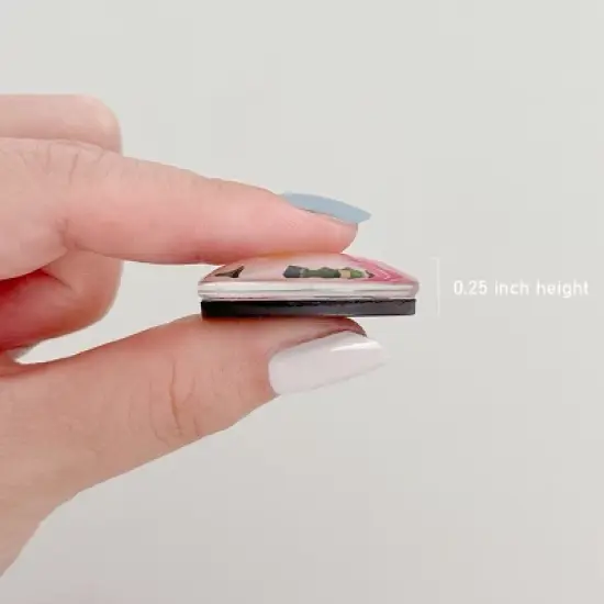 Wrapables Crystal Glass Magnets, Refrigerator Magnets for Office Whiteboards, Cabinets, Lockers (Set of 12), Flowers image {3}