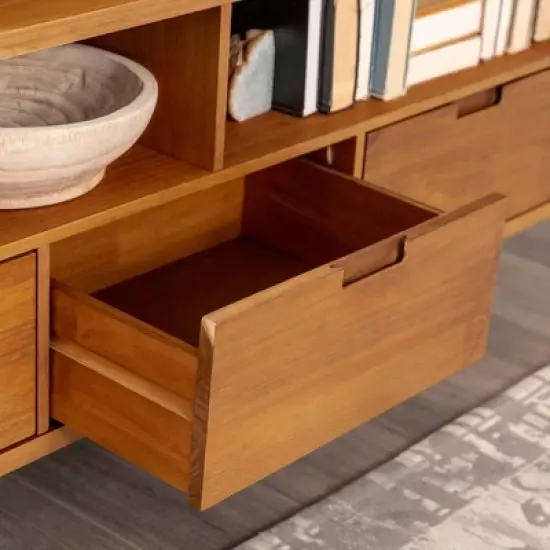 Cara Mid-Century Modern 3 Drawer TV Stand for TVs up to 65" - Saracina Home image {10}