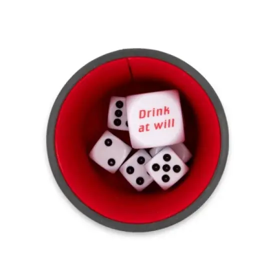 Zodaca 16 Piece Leather Dice Drinking Game Set for Adults image {6}