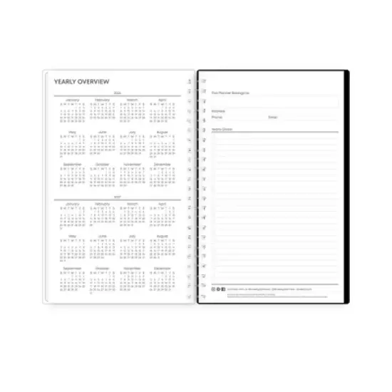 Blue Sky Weekly/Monthly Planner 5"x8" with Bookmark Andromeda Spiral image {6}