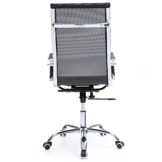 Mesh High Back Adjustable Height Swiveling Executive Chair in Black - Hodedah image {4}