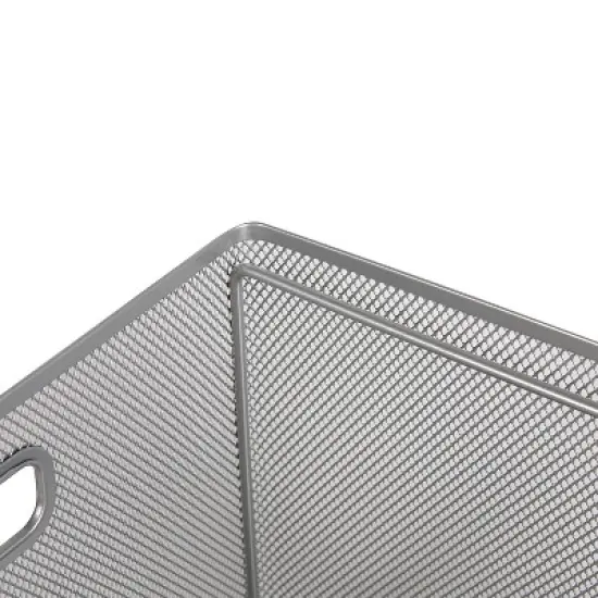 Mesh Crate File Box 10"x14"x 13.25" Silver - Brightroom&trade; image {3}
