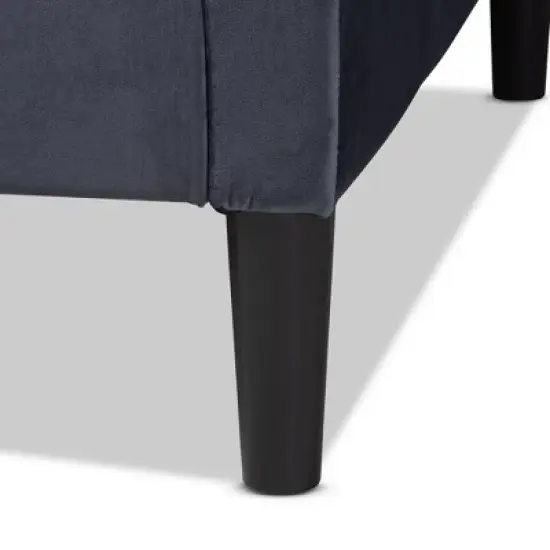 Cora Velvet Fabric Upholstered and Wood Daybed - Baxton Studio image {5}