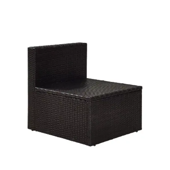 Palm Harbor Outdoor Wicker Center Chair - Gray - Crosley image {5}