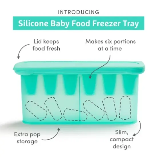 Munchkin Silicone Baby Food Freezer Tray - Mint image {2}