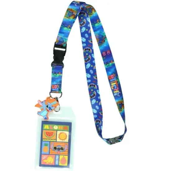 Disney Lilo and Stitch Aloha Breakaway Lanyard ID Badge Holder image {5}