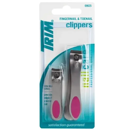 Trim Stainless Steel Fingernail & Toenail Clipper Pack - 2pc image {5}