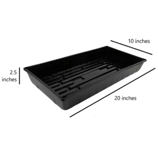 SUNPACK 10" x 20" Mega Plastic Seed Starting Tray, 2.5" image {5}