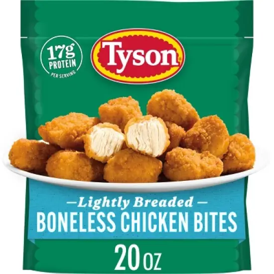 Tyson Lightly Breaded Chicken Bites - Frozen - 20oz image {7}