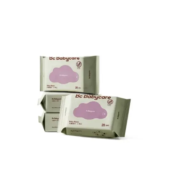 Bc Babycare Hypoallergenic Baby Wipes for Sensitive Skin,Fragrance-Free, Travel Size,20 Counts Per Pack image {6}
