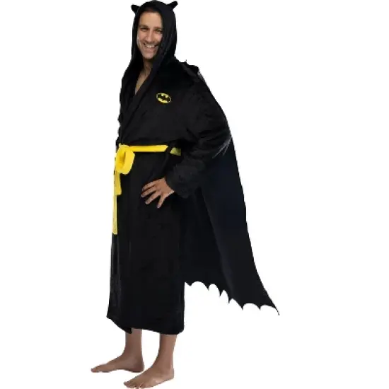 DC Comics Adult Superhero Plush Fleece Hooded Costume Robe image {5}