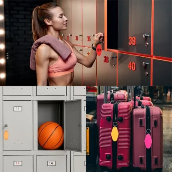 Unique Bargains Blank Vintage Motel Hotel Keychains Key Tag 24 Pcs image {6}