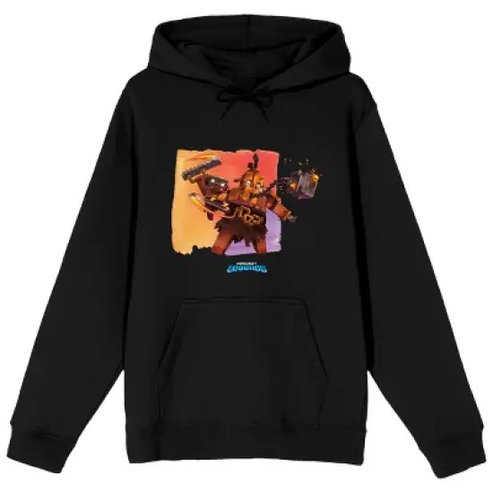 Minecraft Legends Portal Guard Long Sleeve Black Adult Hooded Sweatshirt image {3}