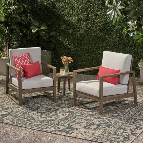 Belgian 2pk Acacia Wood Club Chair - Christopher Knight Home image {1}