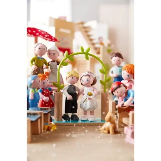 HABA Little Friends 4" Bride & Groom - Wedding Play Set image {2}