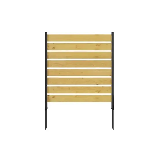 Gulches Wood Privacy Screen, Outdoor Privacy Walls, Privacy Wood Fence for Pool Equipment Enclosure, Trash Can Enclosures, Air Conditioner Fence image {7}