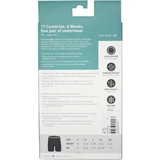 ExOfficio 3" Give-N-Go 2.0 Boxer Briefs 2-Pack - Black image {2}