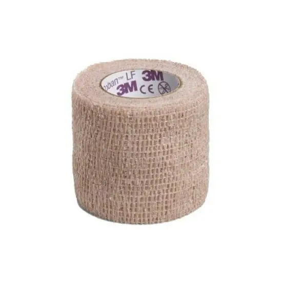 3M 27119 Coban Self- Adherent Wrap, Tan, 1" Width, 5yds Length, Pack of 5 Rolls image {2}