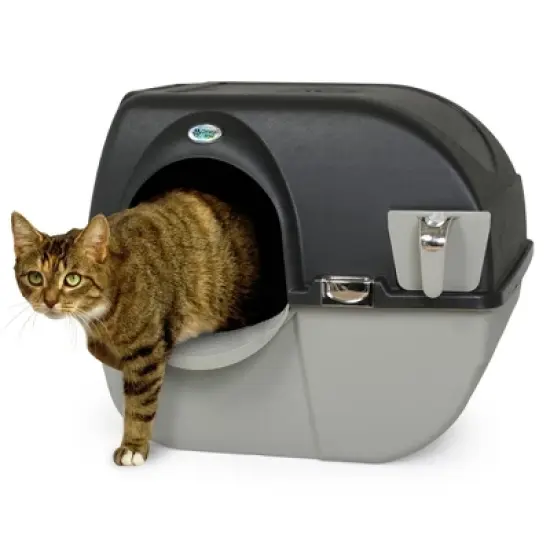 Omega Paw Elite Roll 'N Clean Self Cleaning Large-Sized Cat Litter Box with Sifting Grill and Paw Shaped Floor Protecting Non-Slip Mat image {4}