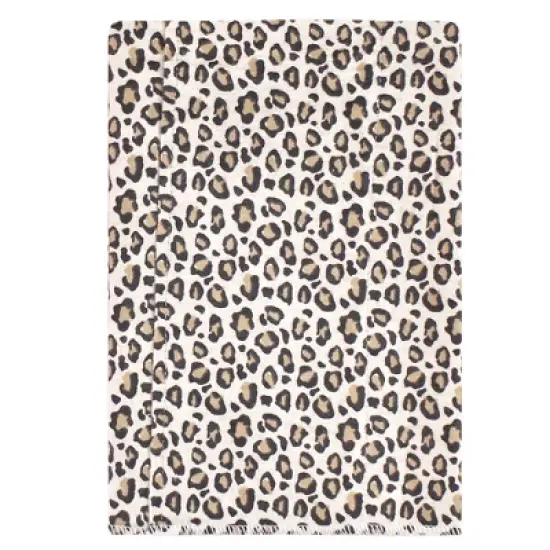 Hudson Baby Infant Girl Cotton Flannel Burp Cloths 7pk, Leopard, One Size image {1}