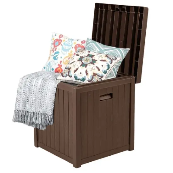 Modern Home La Jolla Weatherproof Outdoor 51 Gallon Storage Deck Box w/Lid image {8}