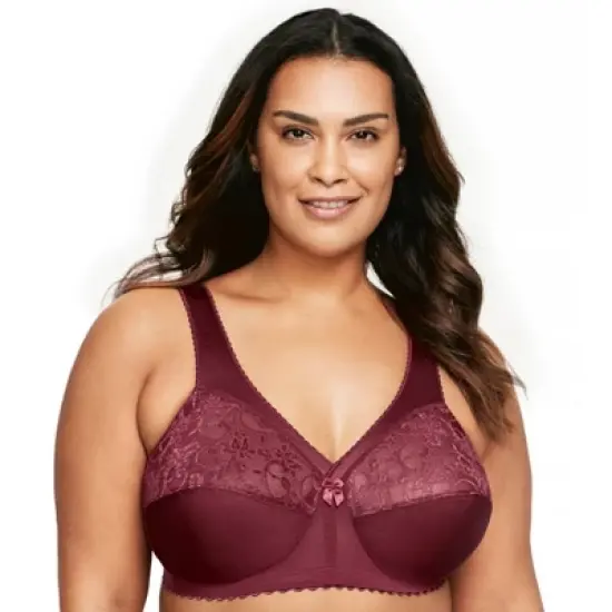 Glamorise Womens MagicLift Original Support Wirefree Bra 1000 Burgundy image {2}