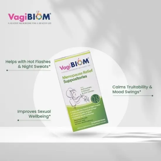VagiBIOM&reg; Menopause Relief Suppositories (10 count) image {2}
