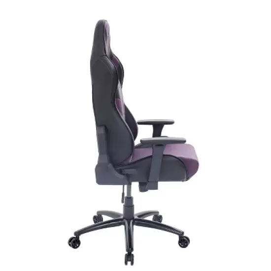 Ergonomic High Back Racer Style Video Gaming Chair Purple/Black - Techni Sport image {9}