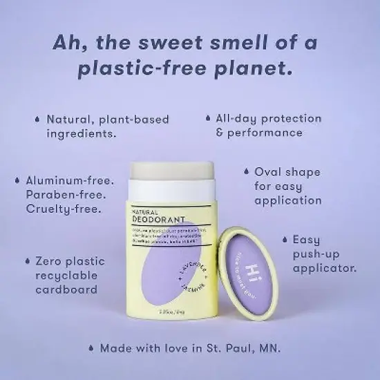 HiBAR Solid Deodorant - Lavender + Jasmine - 2.25oz image {4}