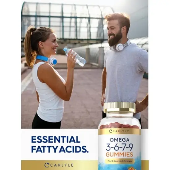 Carlyle Omega 3 6 7 9 Gummies | 70 Count | Peach Flavor image {6}