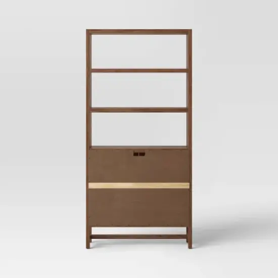 70.5" Warwick Storage Bookcase Brown - Threshold&trade; image {3}