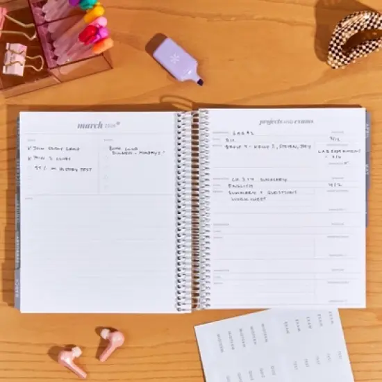 Inspired by Erin Condren July 2025 - June 2026 Academic Planner 7"x9" Modern Geometric image {8}