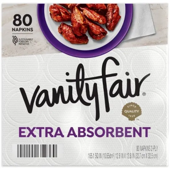 Vanity Fair Extra Absorbent Disposable Napkins image {11}
