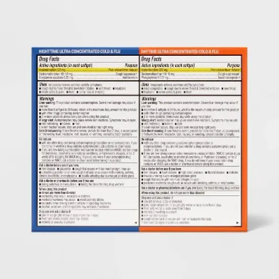 Daytime & Nighttime Maximum Strength Cold & Flu Softgels - 96ct - up&up&trade; image {2}