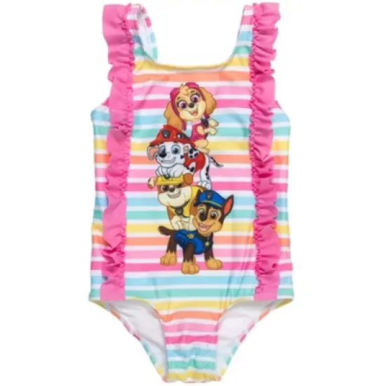PAW Patrol Skye Chase Marshall Girls One Piece Bathing Suit Little Kid image {9}