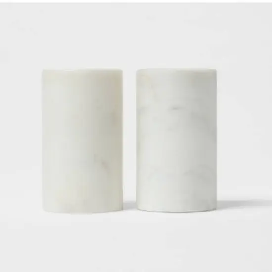 2pc Marble Salt and Pepper Shaker Set - Threshold&trade;: Off-White, Spot Clean, Tableware, 2 Pieces image {3}