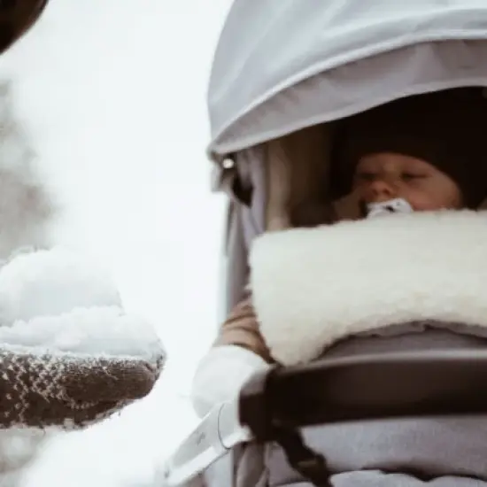 Cover Baby 0-3 Years Arctic Organic Wool Adjustable Footmuff in Navy image {7}